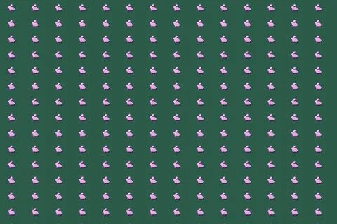 Little rabbit pattern on the dark navy background Stock Photos