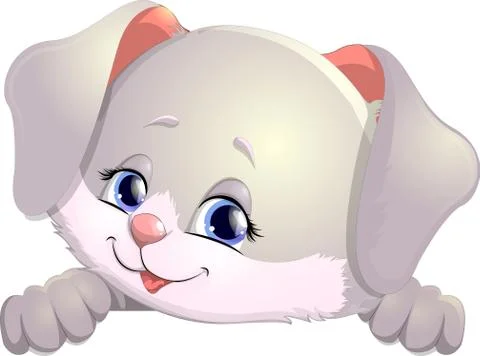 Little rabbit on a white background Stock Illustration