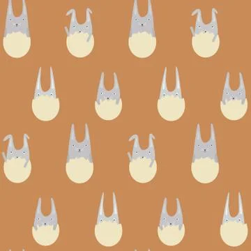Little Rabbits Pattern Stock Illustration