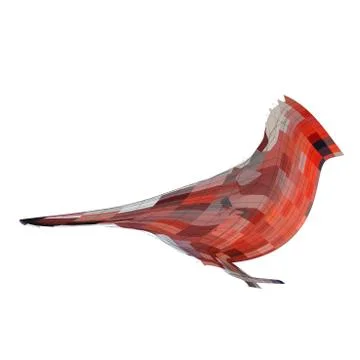 Little red bird Illustrazione stock
