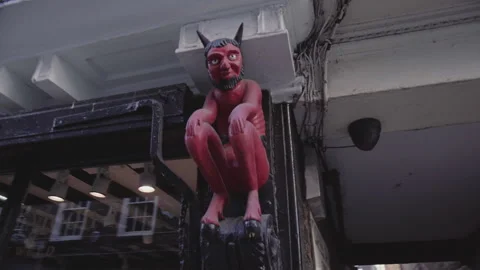 The Little Red Devil On Stonegate York 스톡 동영상 242707140