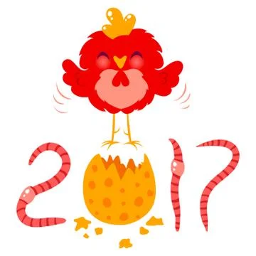 Little red rooster Stock Illustration