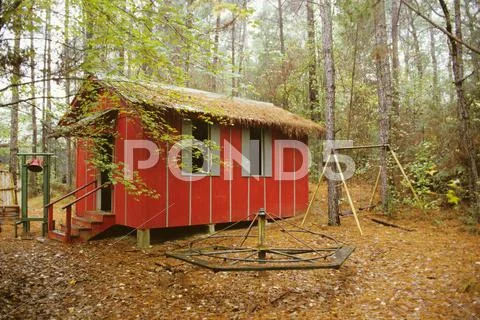 Little Red School House In The Woods
