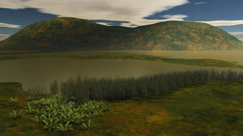 Little River right in front of the camera - Autumn Stock Illustration