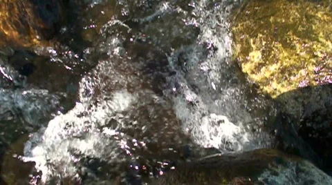 Little River,Water and Stones 2 Stock Footage