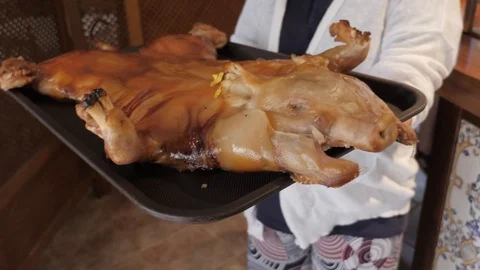 Little roasted ppig Stock Footage 126713860