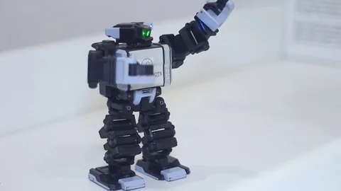 Little robot acts Stock Footage 81789934