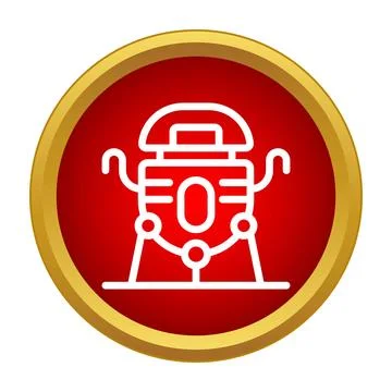 Little robot icon representing science and technology Stock Illustration