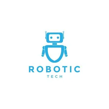 Little robotic technology modern cute logo design イラスト素材