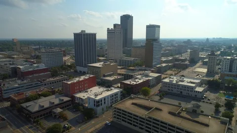 Little Rock Arkansas downtown business district Stock Footage