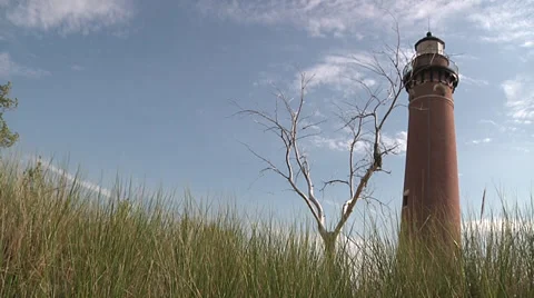 Little Sable Point Lighthouse Vídeos de archivo 39498720