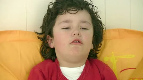 Little sick boy 스톡 동영상 10884122