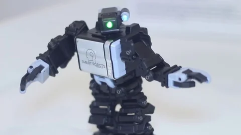 Little Smart robot dance Stock Footage 81789027