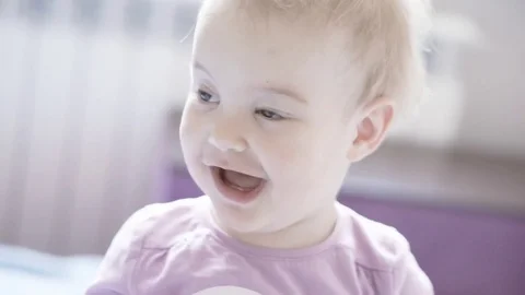 Little smiling girl Stock Footage
