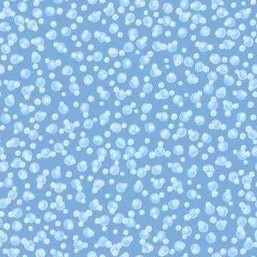 Little soap bubbles seamless doodle pattern. Light balls silhouettes and back 스톡 일러스트
