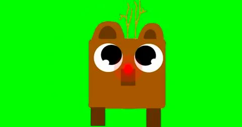 Little square deer Stock Illustration