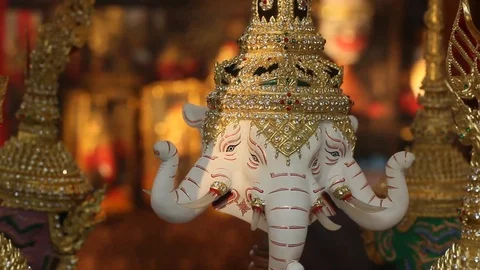 Little statue of Ganesha. Stock Footage 72564059