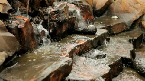 A little stream. close-up. in motion. Stock Footage 75073762