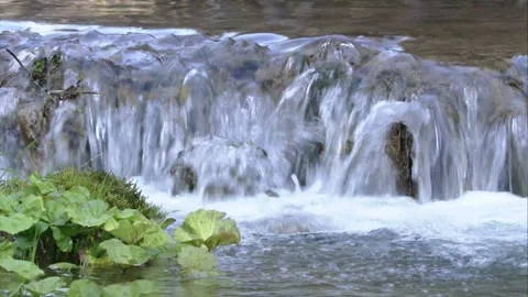 Little stream with water cascade Stock Footage 249068971