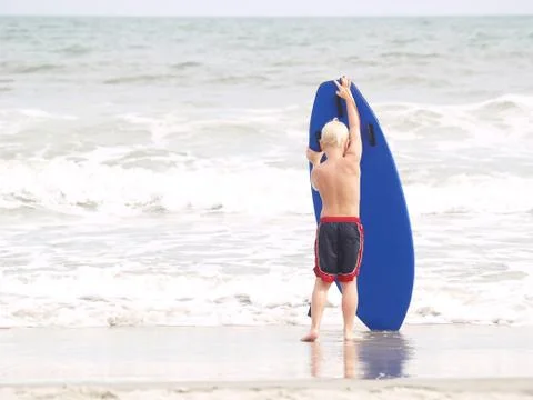 Little surfing Fotos Stock