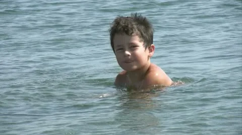 Little swimmer Stock Footage 11801247