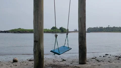 A Little Swing on the beach 動画素材 243518043