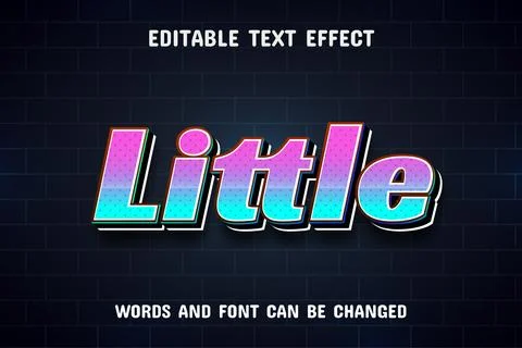 Little text - editable text effect Stock Illustration