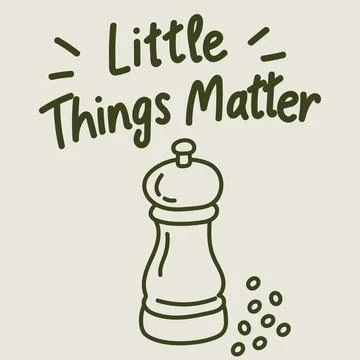 Little Things Matter Pepper Illustration Stock Illustration