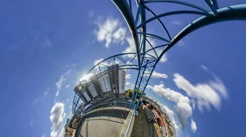 Little Tiny Planet 360 Degree Southern Railway Station Kiev Sights Passenger 動画素材 67866880