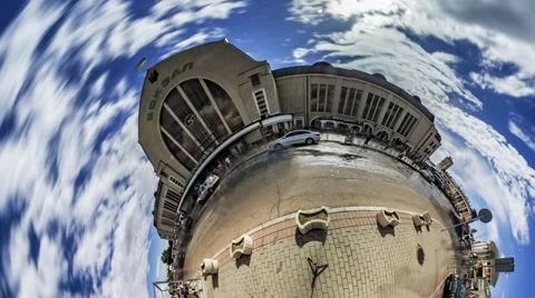 Little Tiny Planet 360 Degree, Kiev Train Station 動画素材 67876772