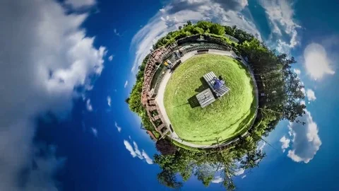 Little Tiny Planet 360 Degree Opole Zoo Green Lawns Freshness Recreation at the 動画素材 69289473