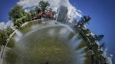 Little Tiny Planet 360 Degree Earth in Space Water is Lungs of the Planet 스톡 동영상 72003348