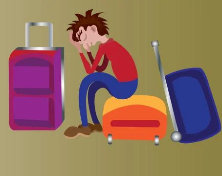 A little tired Stock Illustration