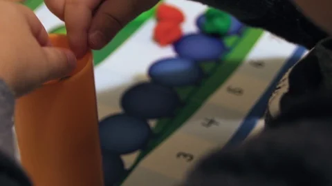 Little toddler learning how to count Stock-Footage 98800640