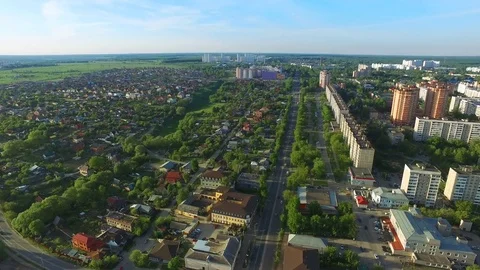 Little Town From The Height Stock Footage 76203787