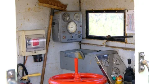 Little train cabin interior, Saint Trojan Les Bains Stock Footage 120654352