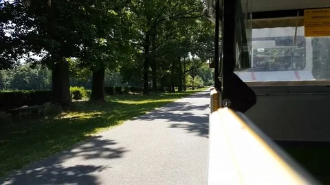 Little train ride in park Stock Footage 76276019