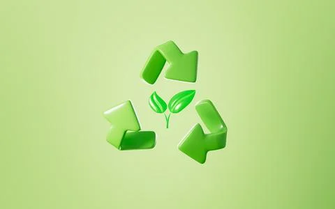 A little tree with loop arrows around it, Concept of environmental protecti.. Stock Photos