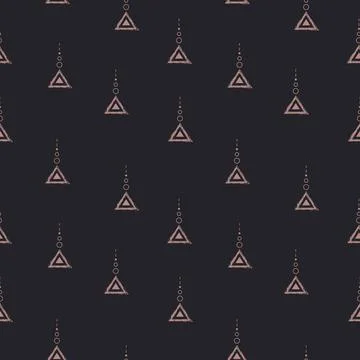 Little triangles and dots seamless pattern Stock Illustration