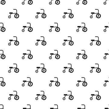 Little tricycle pattern seamless vector Stock Illustration