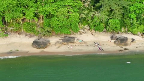 Little tropical beach Stock Footage 264333357