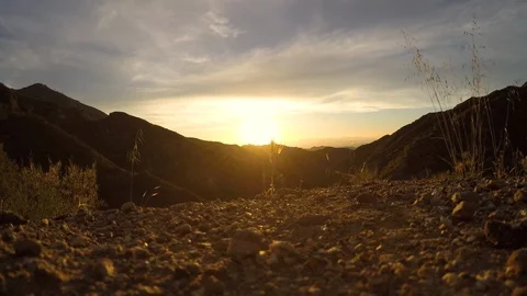 Little tujunga canyon sunset view time lapse Stock-Footage 101314392