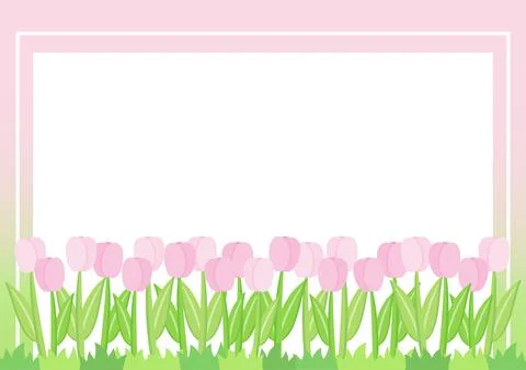 Little tulip frame 2 Stock Illustration