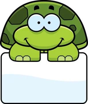 Little turtle sign Stock Illustration