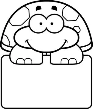 Little Turtle Sign Stock Illustration