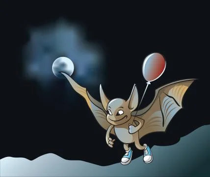 Little vampire bat Stock Illustration