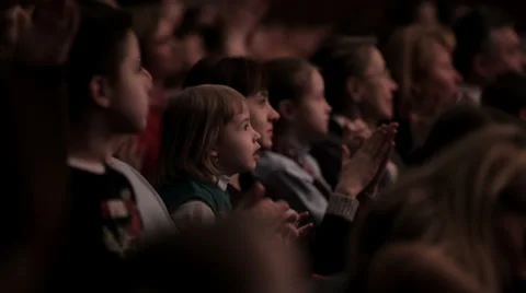 Little viewers applauding Video stock 36807396