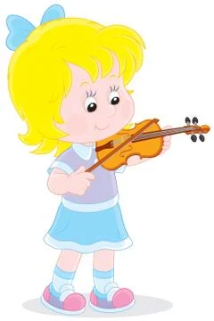 Little violinist Stock Illustration
