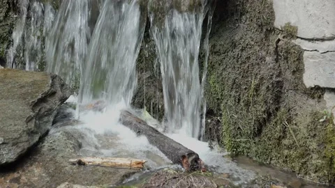 Little Waterfall 01 - Closeup Stock Footage 136524460