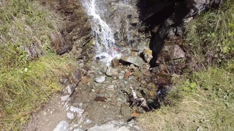 Little waterfall in the mountains Stock Footage 331522086